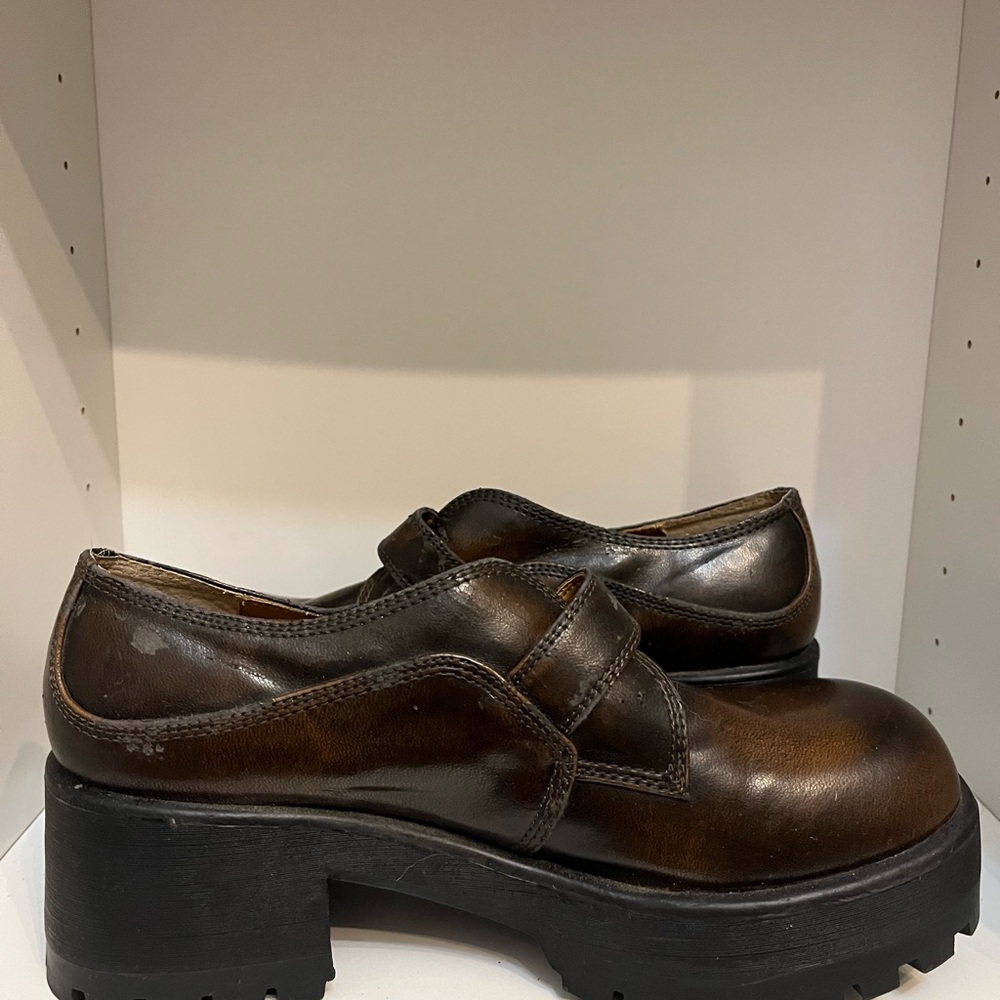 Y2K Mudd Chunky Platform Brown Shoes Women’s size 10 - Picture 8 of 14